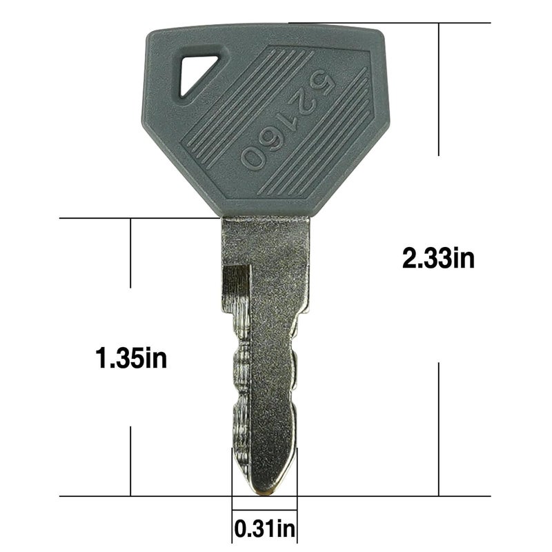 gradora 6 PCS 52160 Ignition Keys for Yan-mar JD Tractor Ignition Starter Switch 194155-52160 AM879480 - Image 3